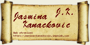 Jasmina Kanačković vizit kartica